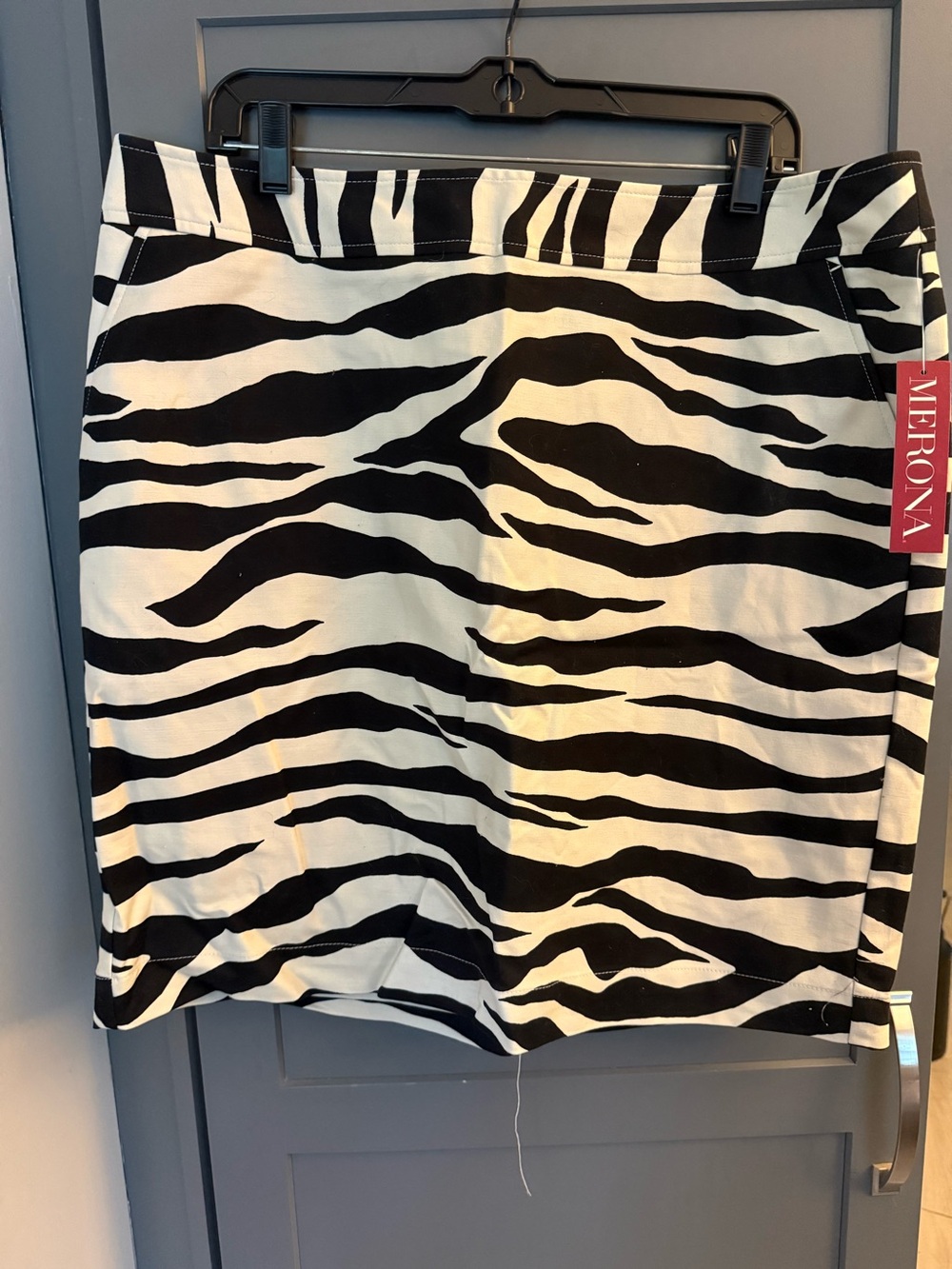 Merona Zebra-Print Mini Skirt in Black and White
